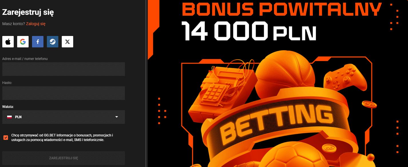 GGBet casino logowanie